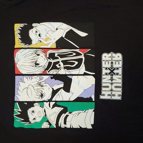 HUNTER X Black short sleeve graphic tee shirt XL Anime - Picture 1 of 5